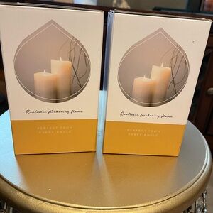 Elegant LED Candles with Flickering Flame - Cream